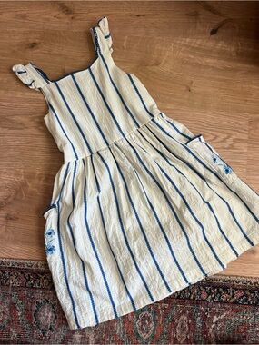 Girls blue stripe dress